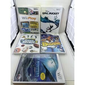 Nintendo Wii Family Game Lot Party Games Bundle Boogie Play Mickey Epic Sports 2